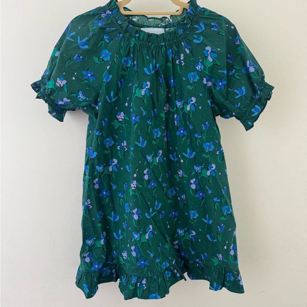Hill House short green & blue dress